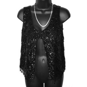 Vintage Sequin Party Top Vest